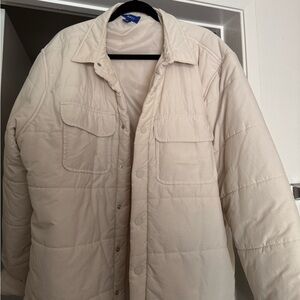 ADT Cream Puffer Jacket Quilted Insulated